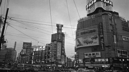 1967年の渋谷スクランブル交差点周辺（撮影：大西忠保）